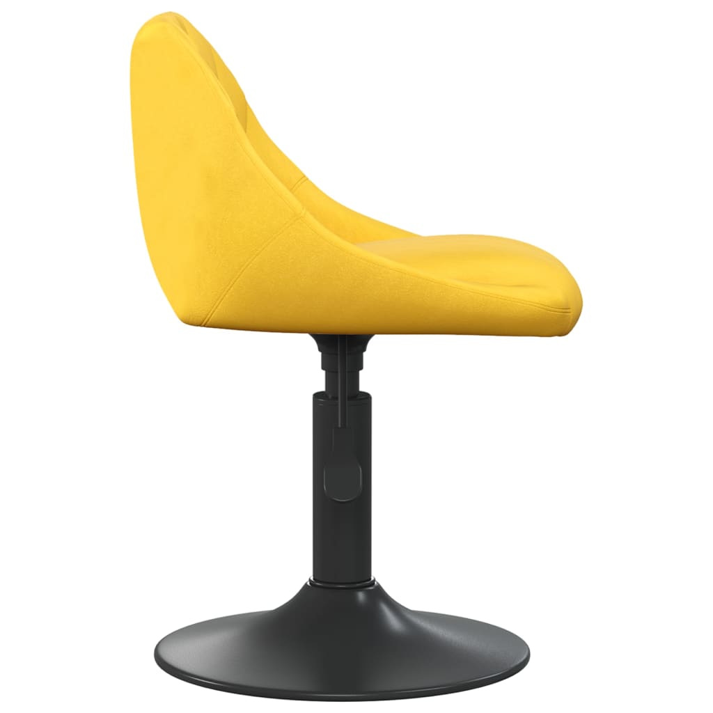 Eetkamerstoelen draaibaar 6 st fluweel mosterdgeel