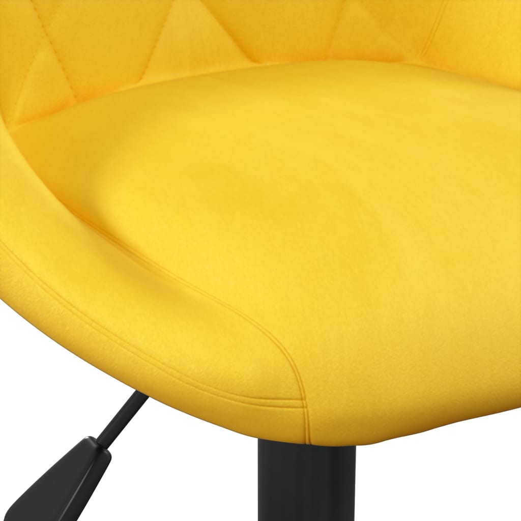 Eetkamerstoelen draaibaar 6 st fluweel mosterdgeel