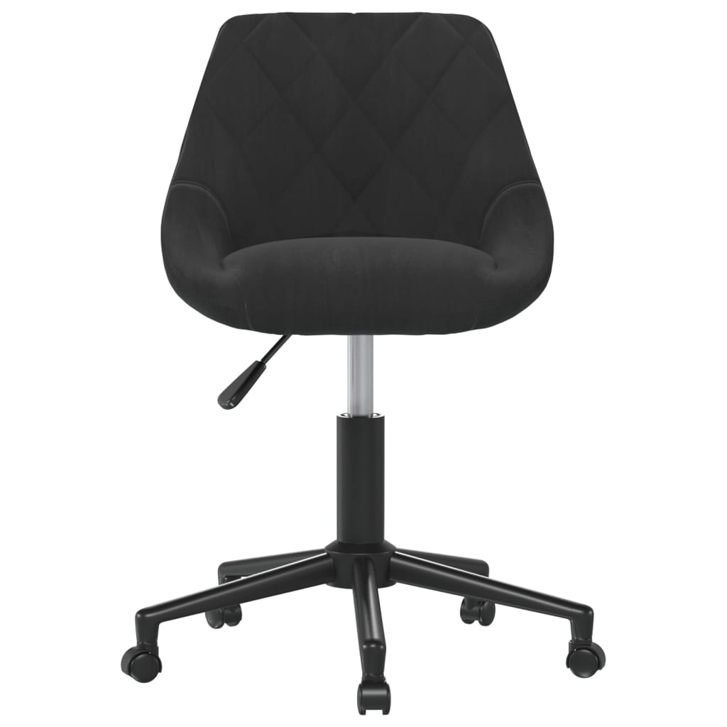 Eetkamerstoelen draaibaar 4 st fluweel zwart