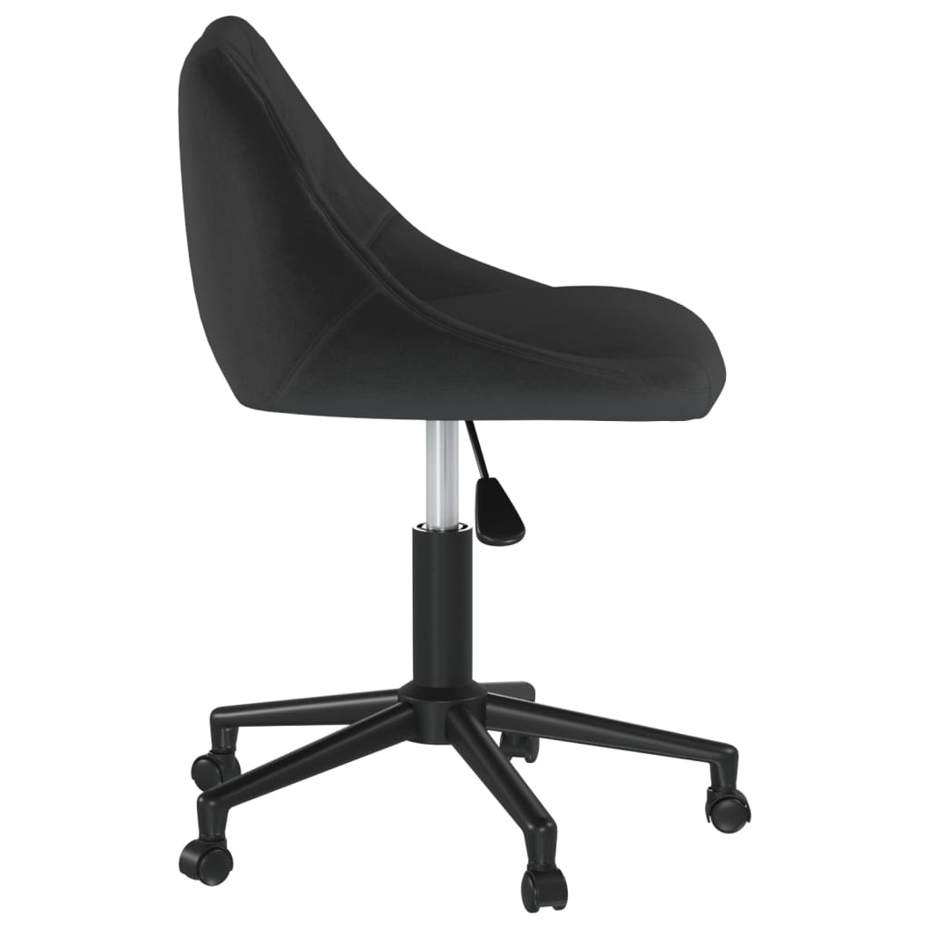 Eetkamerstoelen draaibaar 4 st fluweel zwart