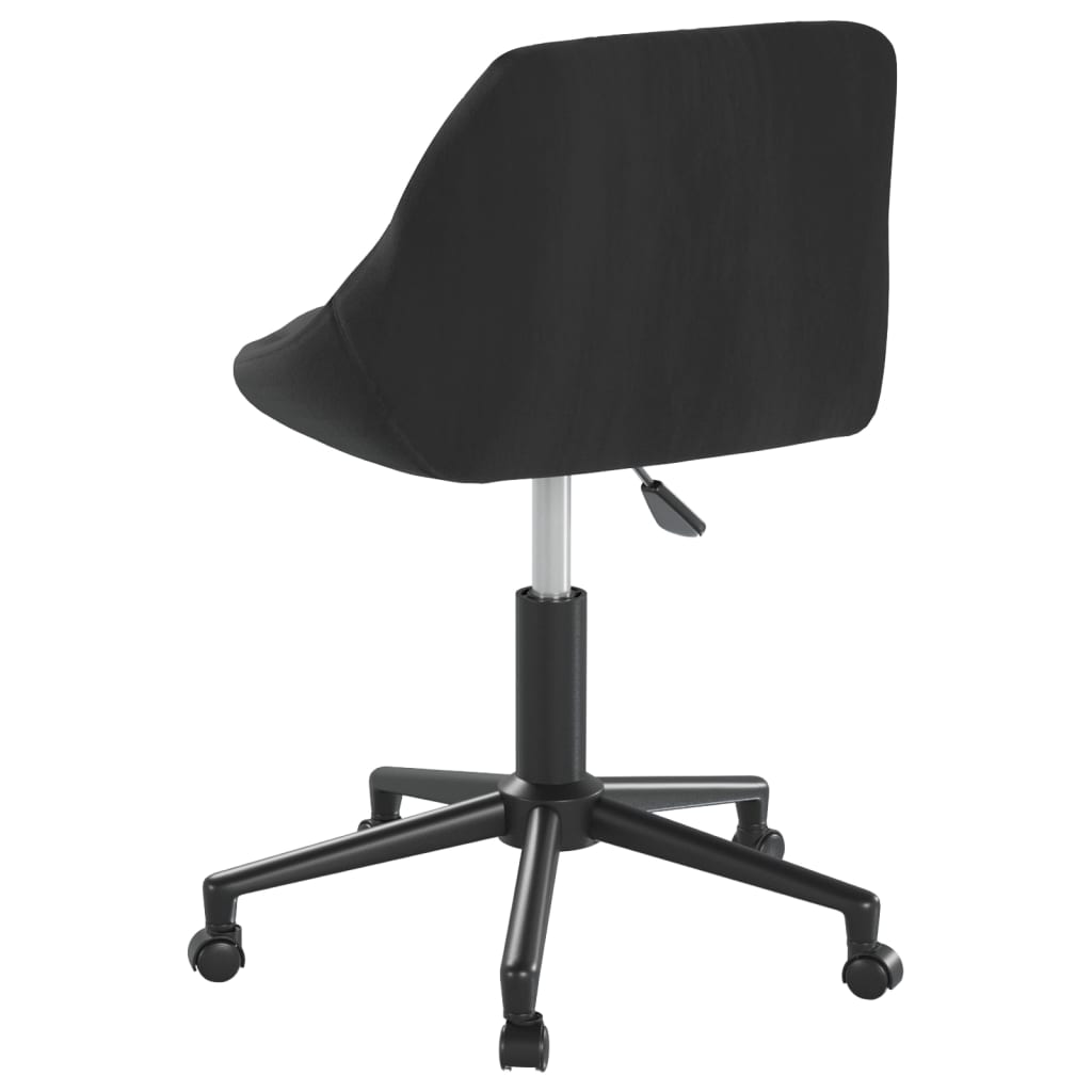 Eetkamerstoelen draaibaar 4 st fluweel zwart