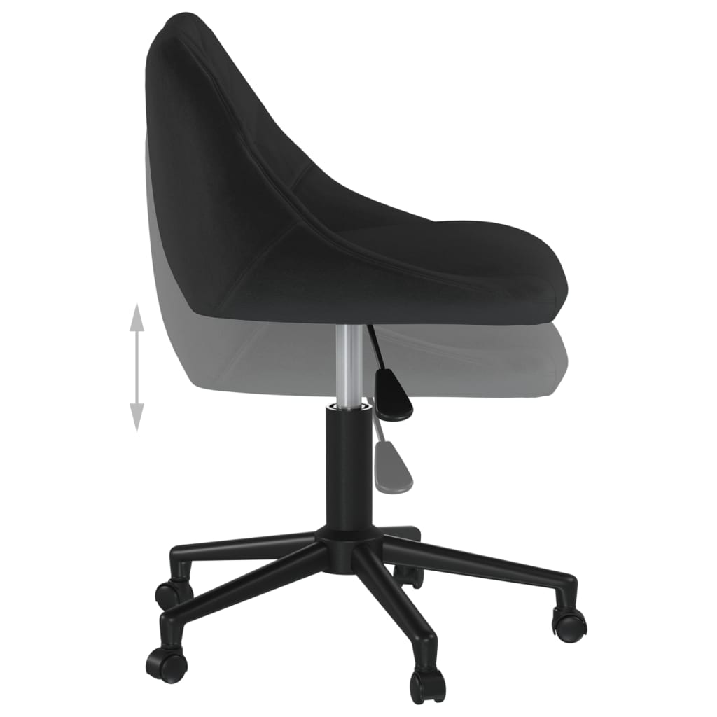 Eetkamerstoelen draaibaar 4 st fluweel zwart
