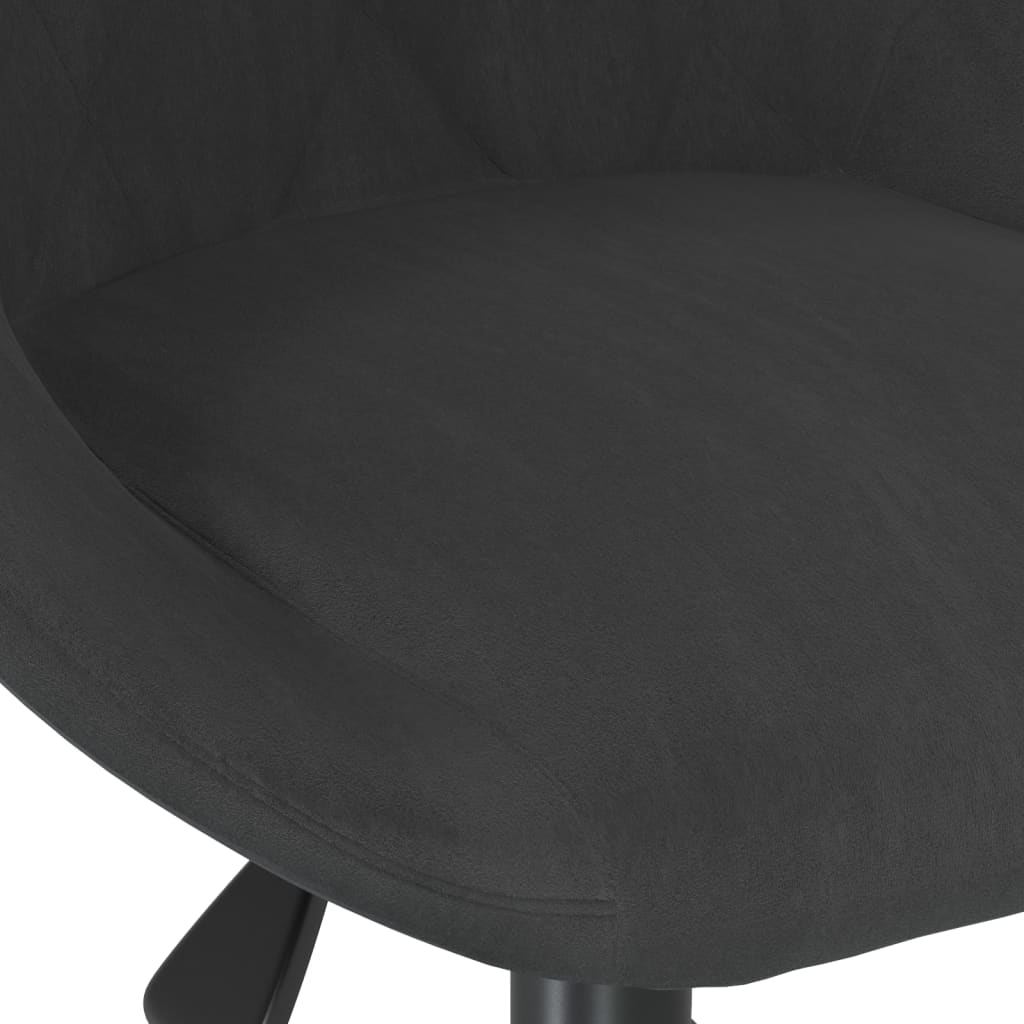 Eetkamerstoelen draaibaar 4 st fluweel zwart