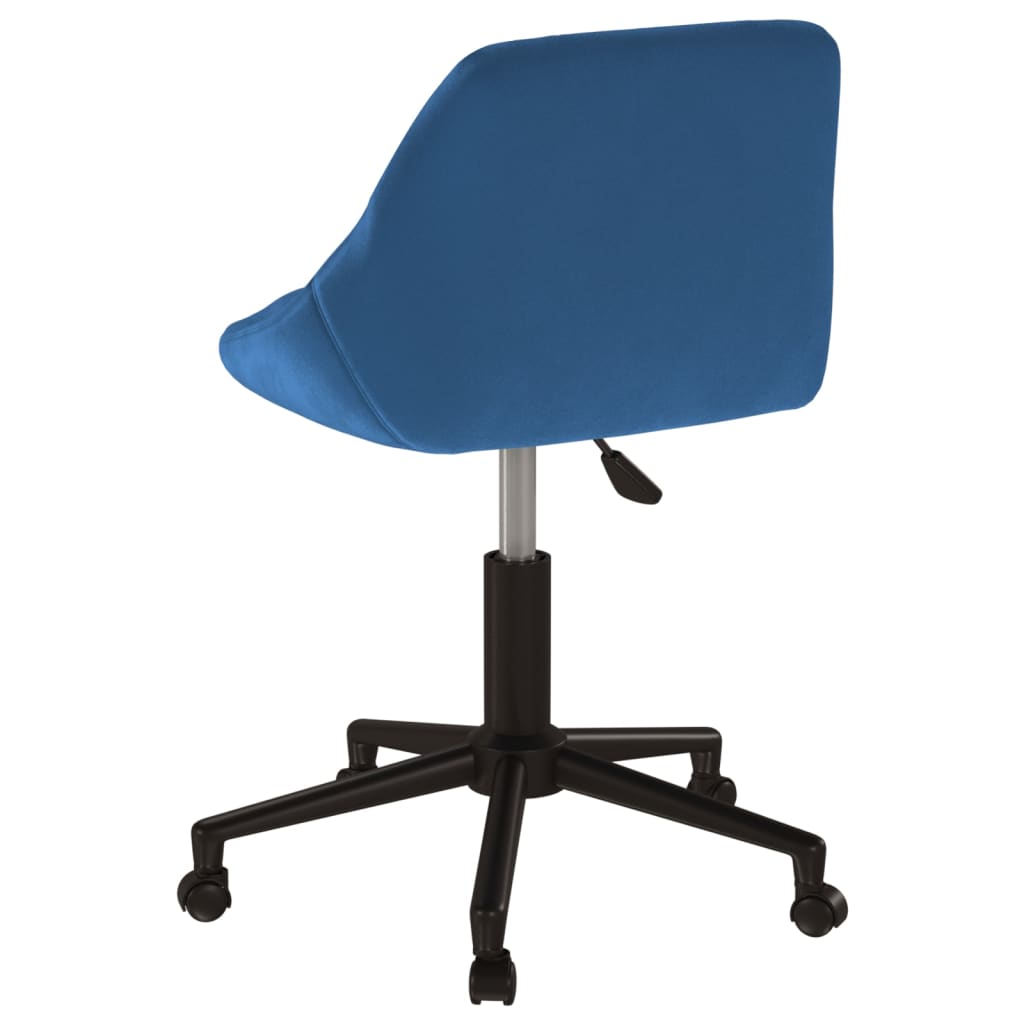 Eetkamerstoel draaibaar fluweel blauw