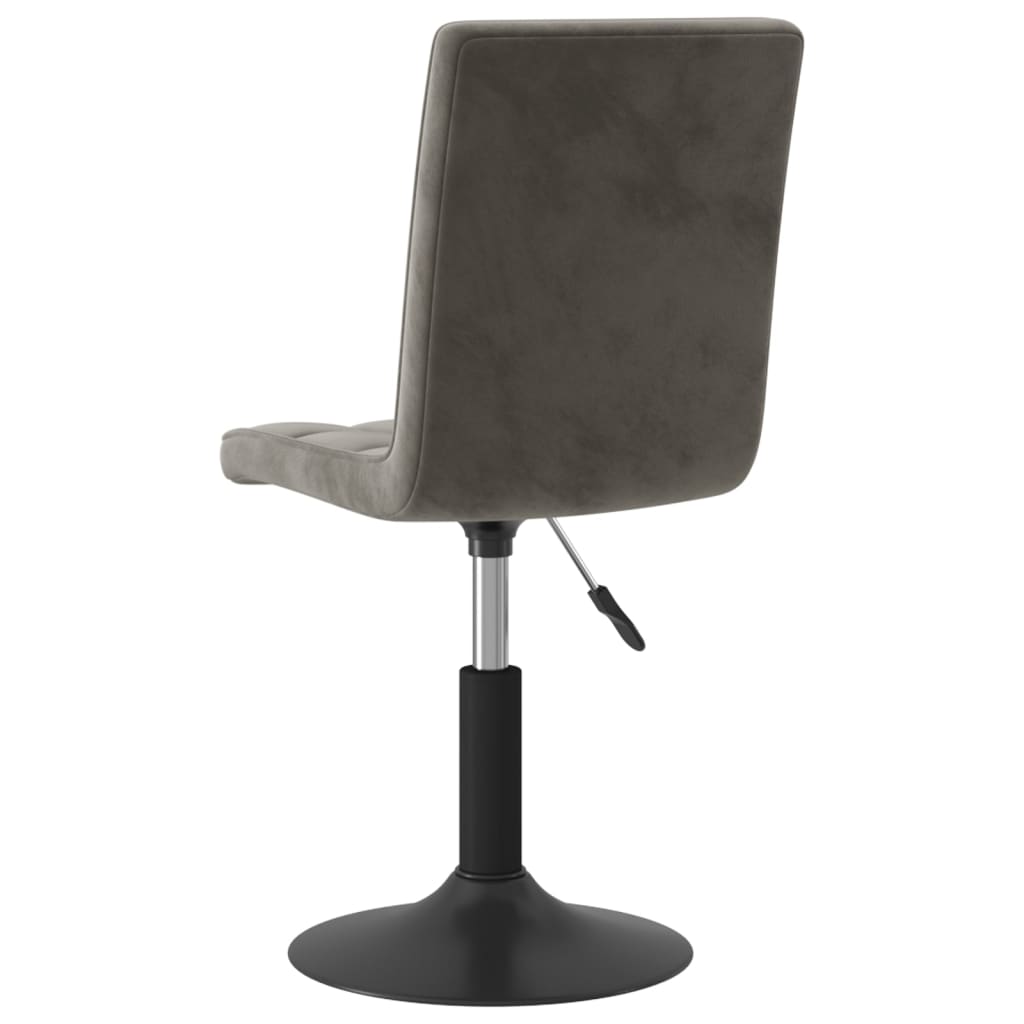 Eetkamerstoelen draaibaar 4 st fluweel donkergrijs