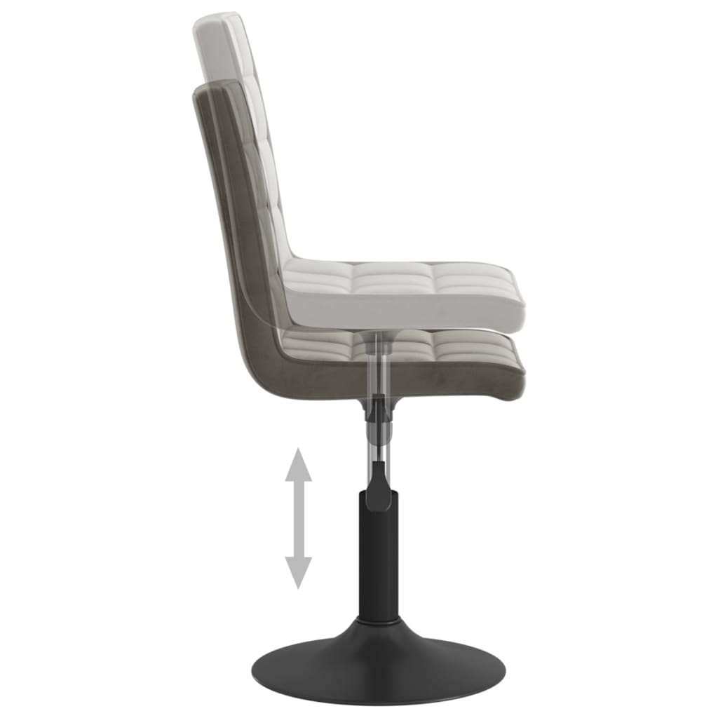 Eetkamerstoelen draaibaar 4 st fluweel donkergrijs