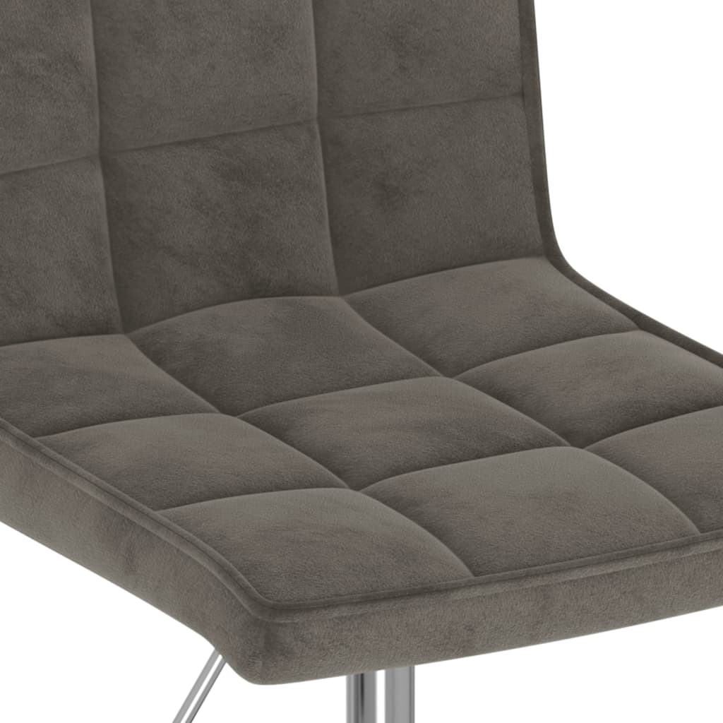 Eetkamerstoelen draaibaar 4 st fluweel donkergrijs