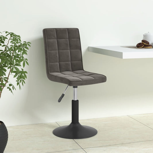 Eetkamerstoelen draaibaar 4 st fluweel donkergrijs