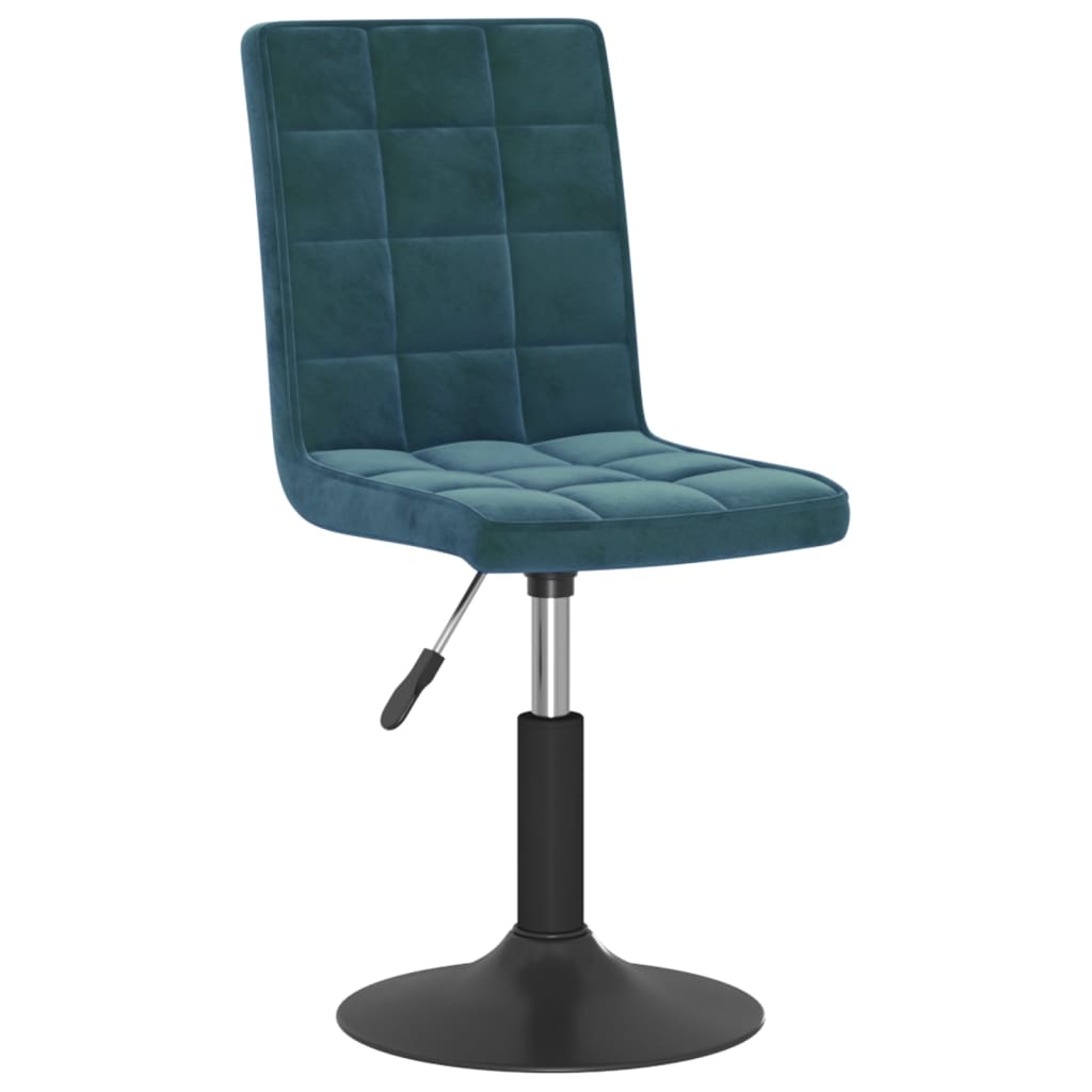 Eetkamerstoelen draaibaar 4 st fluweel blauw