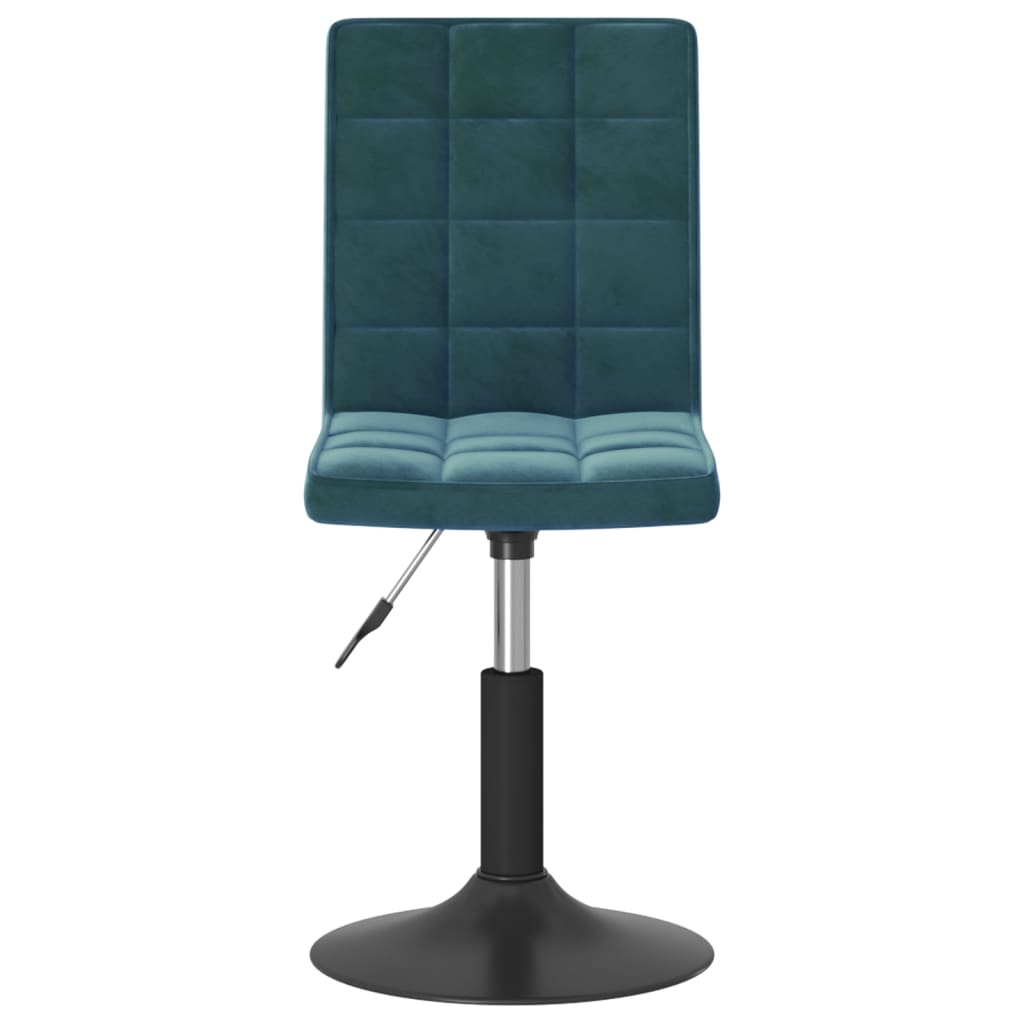 Eetkamerstoelen draaibaar 4 st fluweel blauw