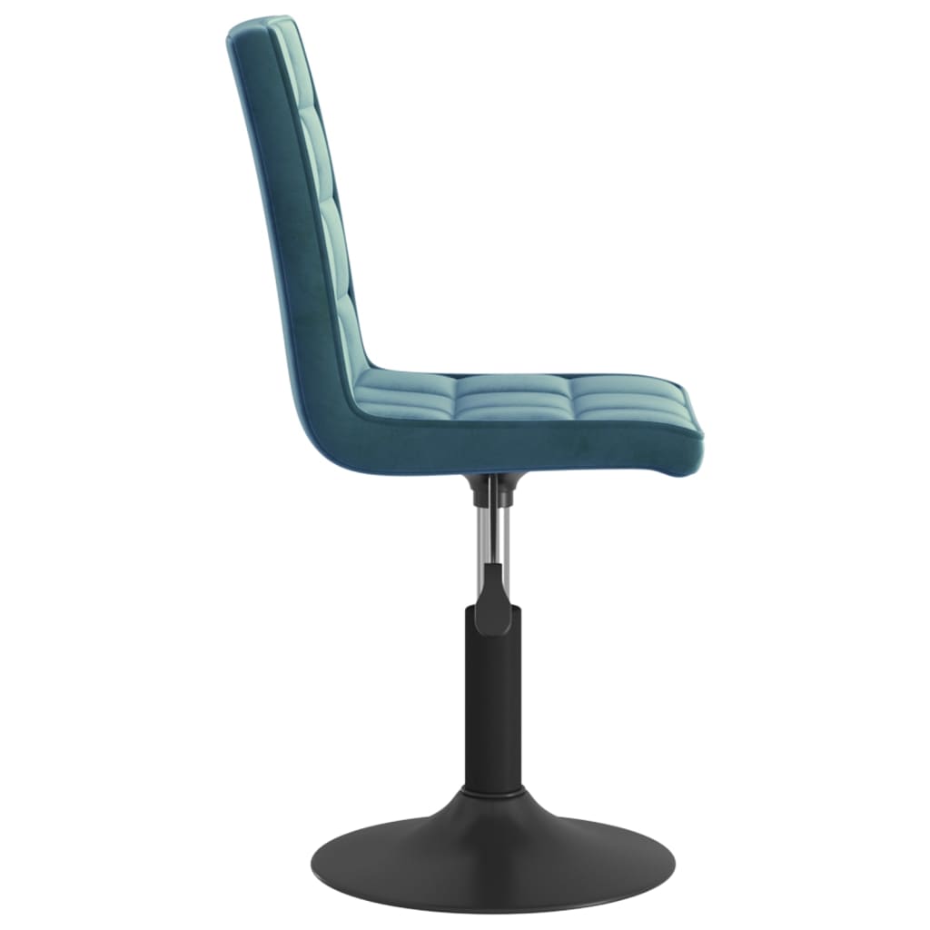 Eetkamerstoelen draaibaar 4 st fluweel blauw