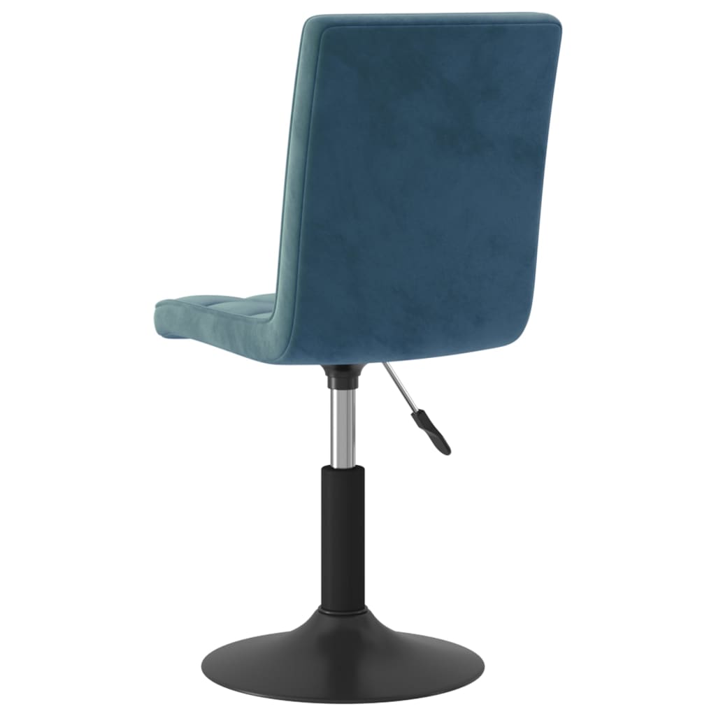 Eetkamerstoelen draaibaar 4 st fluweel blauw