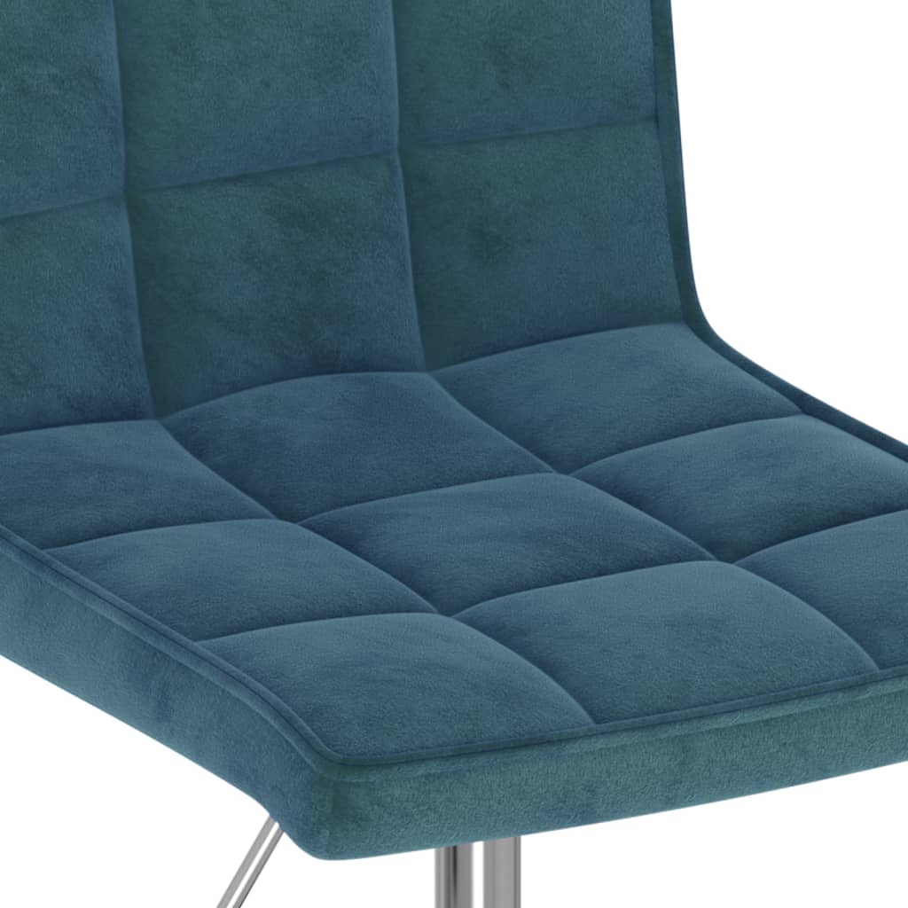 Eetkamerstoelen draaibaar 4 st fluweel blauw