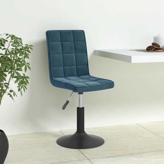 Eetkamerstoelen draaibaar 4 st fluweel blauw