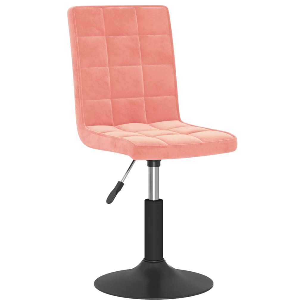 Eetkamerstoelen draaibaar 4 st fluweel roze
