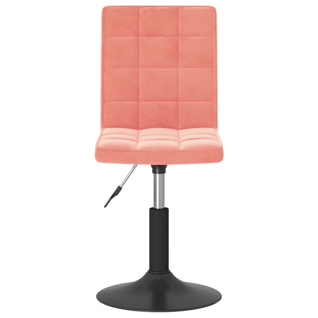 Eetkamerstoelen draaibaar 4 st fluweel roze