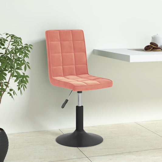 Eetkamerstoelen draaibaar 4 st fluweel roze