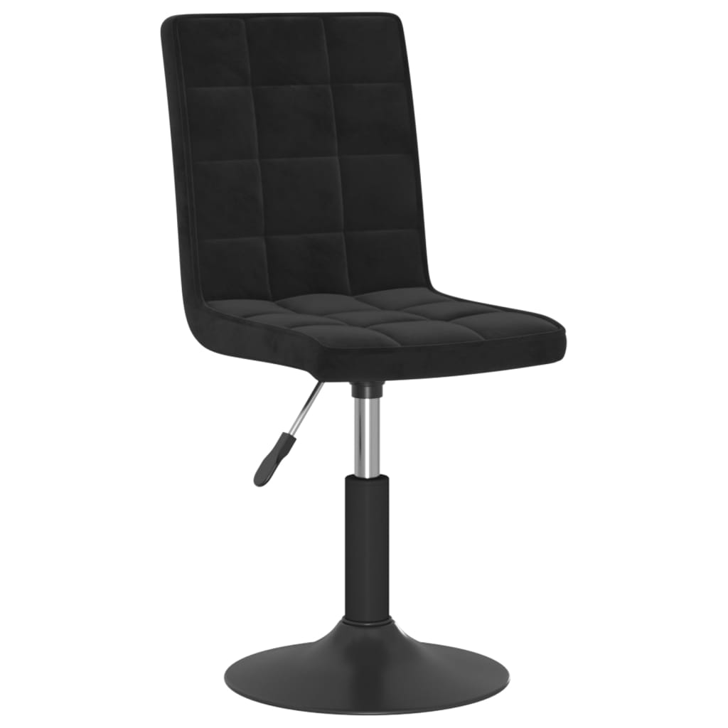 Eetkamerstoelen draaibaar 6 st fluweel zwart
