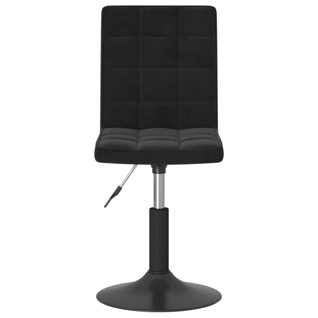 Eetkamerstoelen draaibaar 6 st fluweel zwart