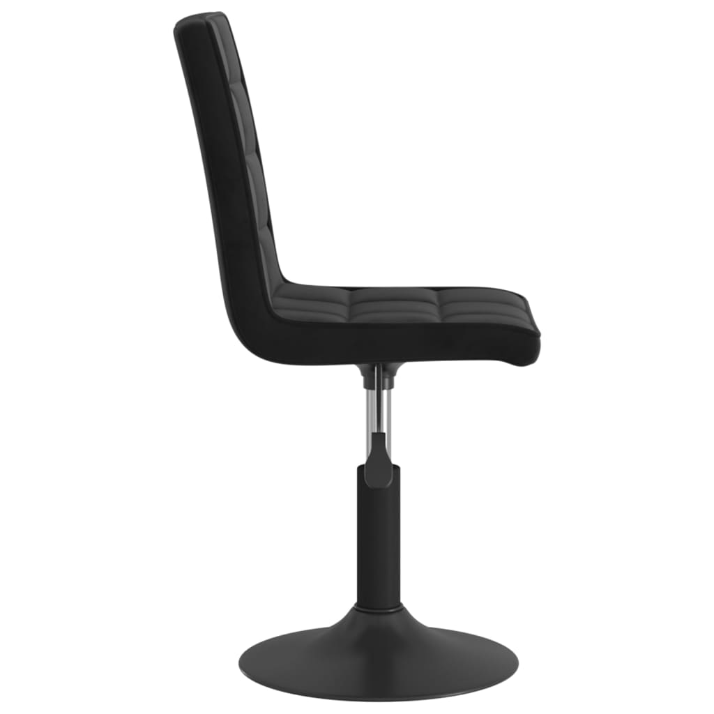 Eetkamerstoelen draaibaar 6 st fluweel zwart