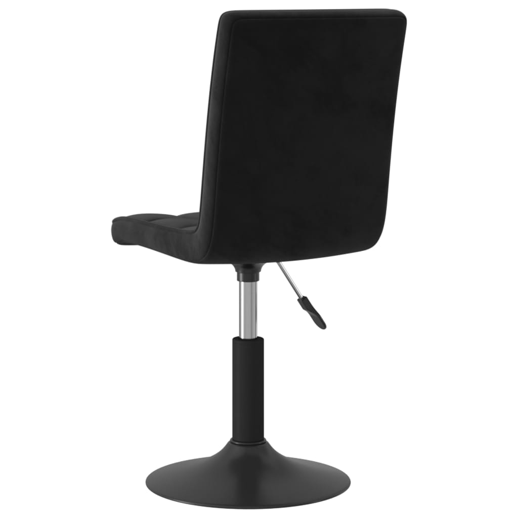 Eetkamerstoelen draaibaar 6 st fluweel zwart