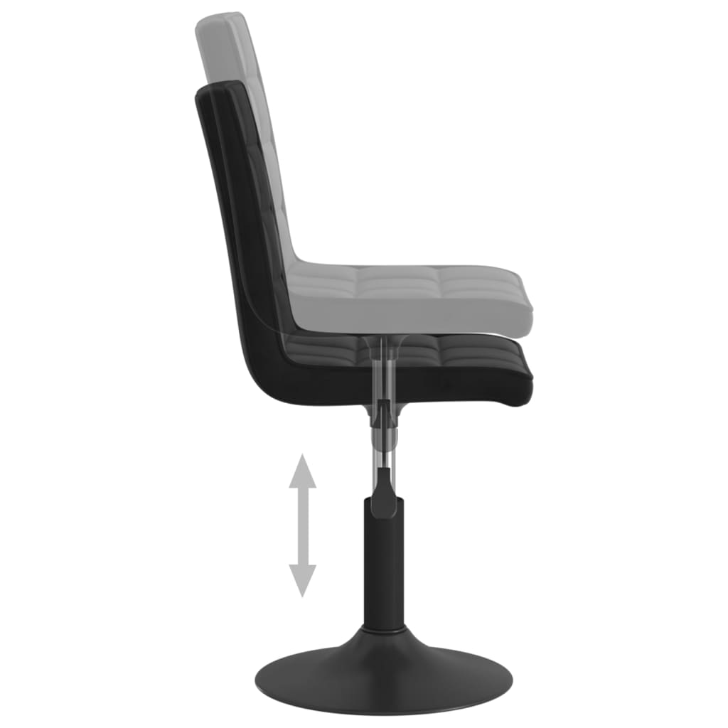 Eetkamerstoelen draaibaar 6 st fluweel zwart