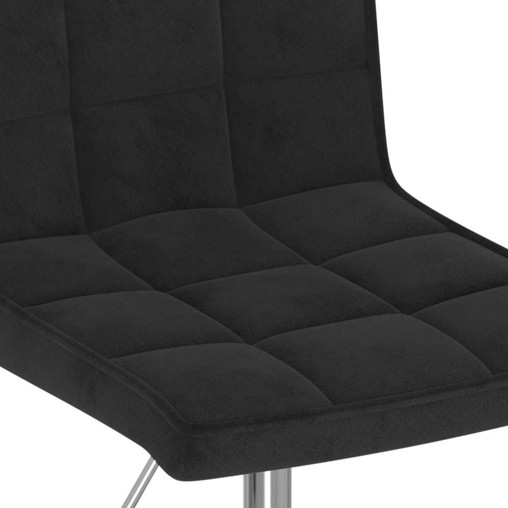 Eetkamerstoelen draaibaar 6 st fluweel zwart