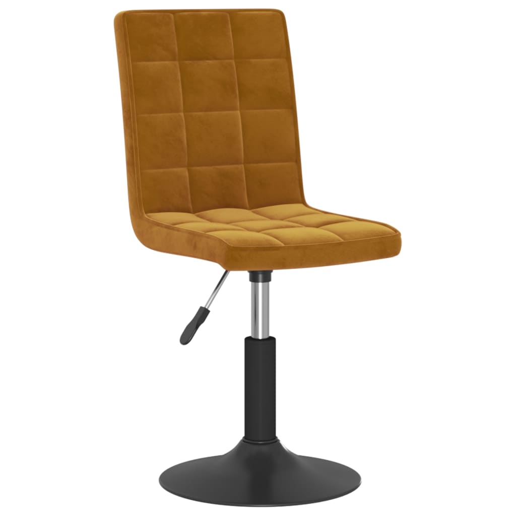 Eetkamerstoelen draaibaar 6 st fluweel bruin