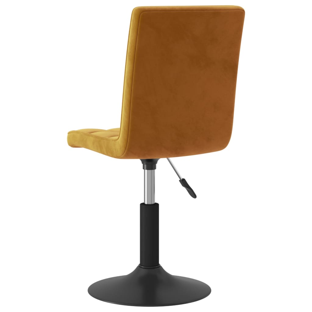 Eetkamerstoelen draaibaar 6 st fluweel bruin