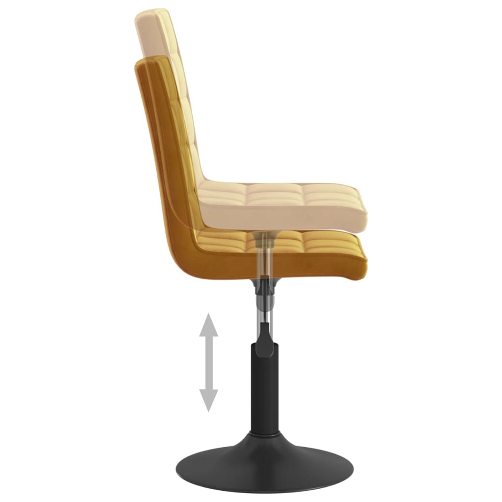 Eetkamerstoelen draaibaar 6 st fluweel bruin