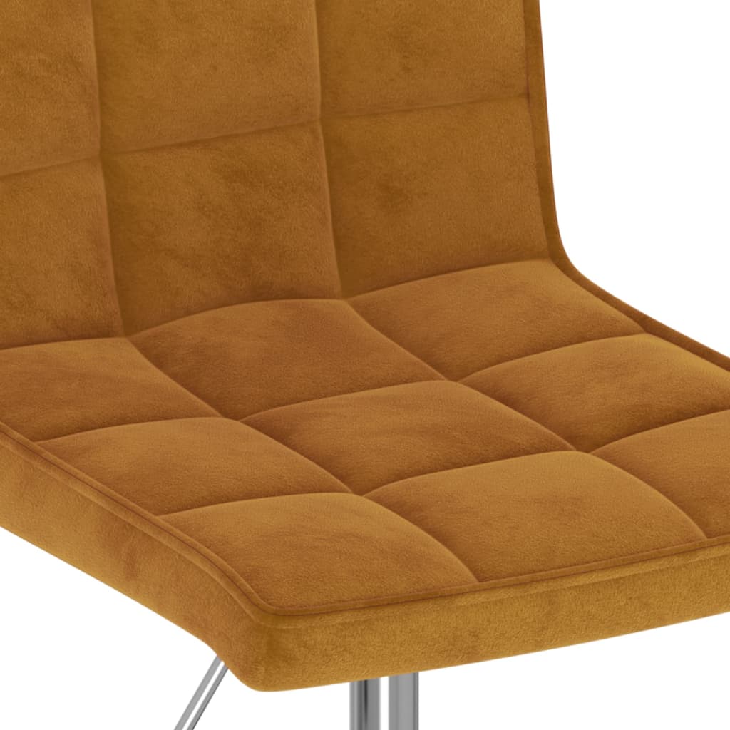 Eetkamerstoelen draaibaar 6 st fluweel bruin