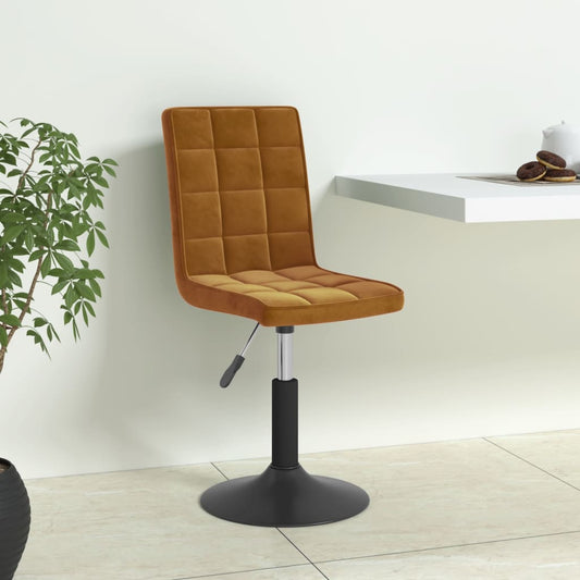 Eetkamerstoelen draaibaar 6 st fluweel bruin
