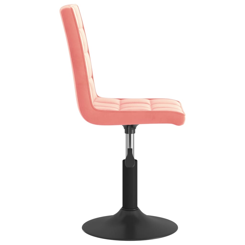 Eetkamerstoelen draaibaar 6 st fluweel roze