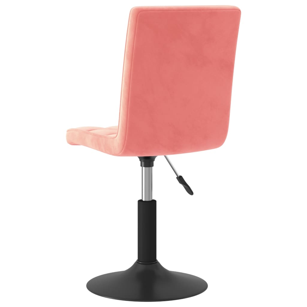 Eetkamerstoelen draaibaar 6 st fluweel roze