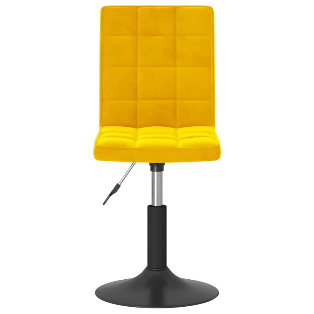 Eetkamerstoelen draaibaar 6 st fluweel mosterdgeel