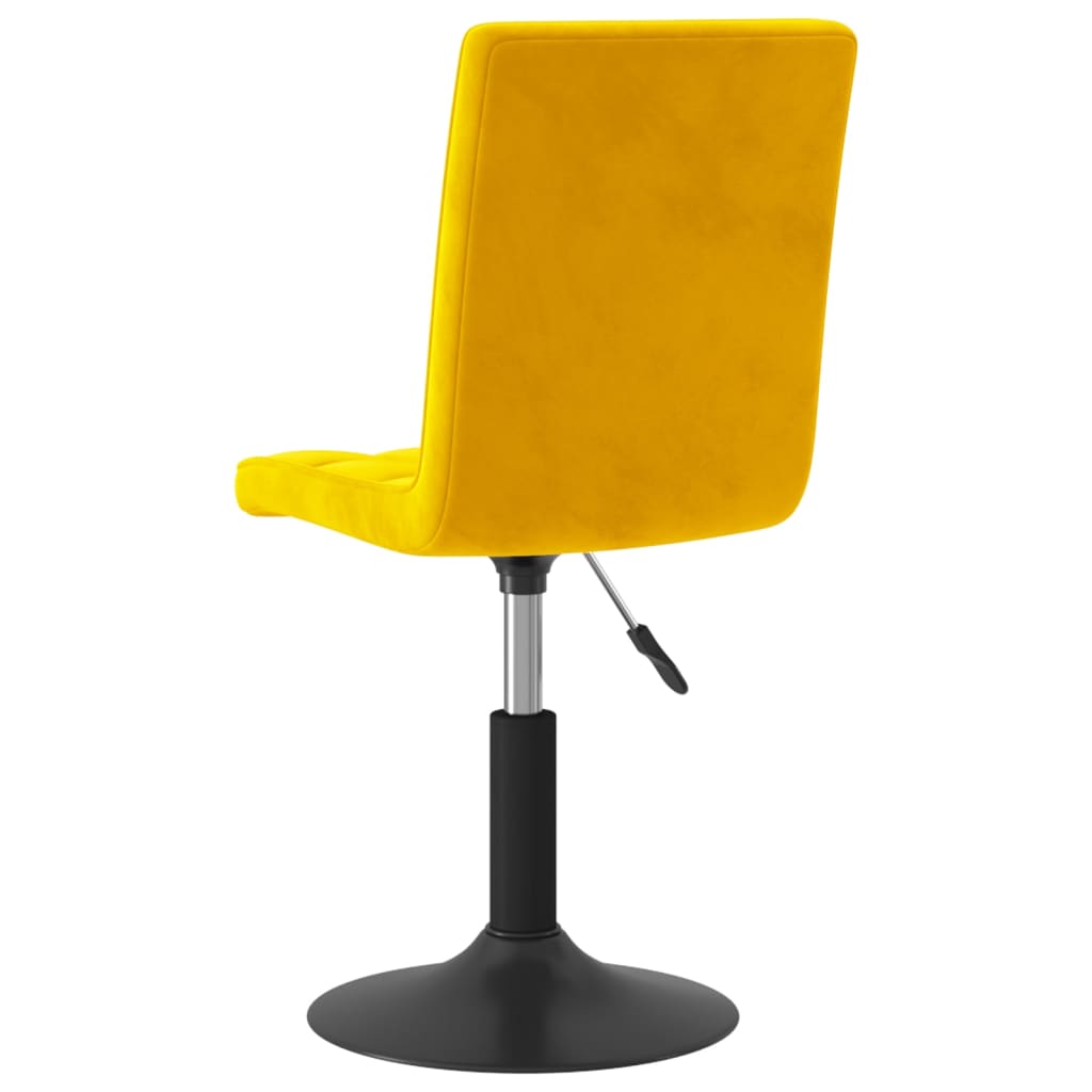 Eetkamerstoelen draaibaar 6 st fluweel mosterdgeel