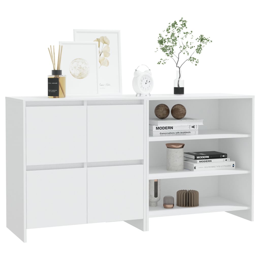 2 st Dressoirs bewerkt hout wit