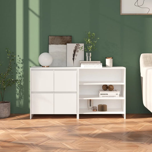 2 st Dressoirs bewerkt hout wit