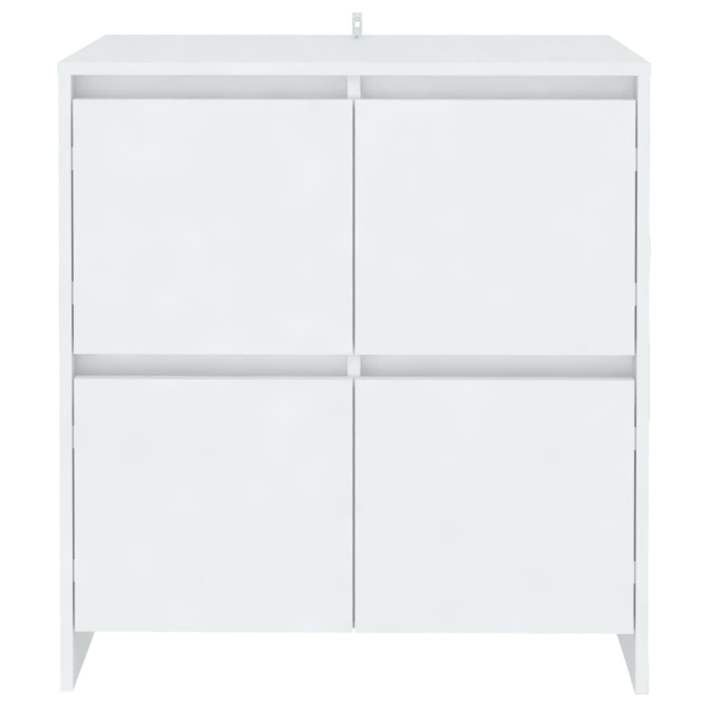 Dressoirs 2 st 70x41x75 cm bewerkt hout wit