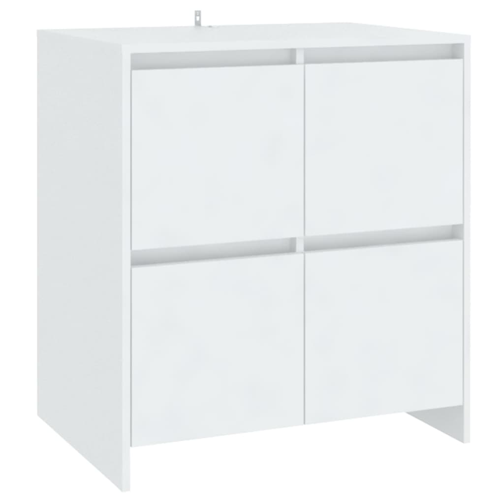 Dressoirs 2 st 70x41x75 cm bewerkt hout wit