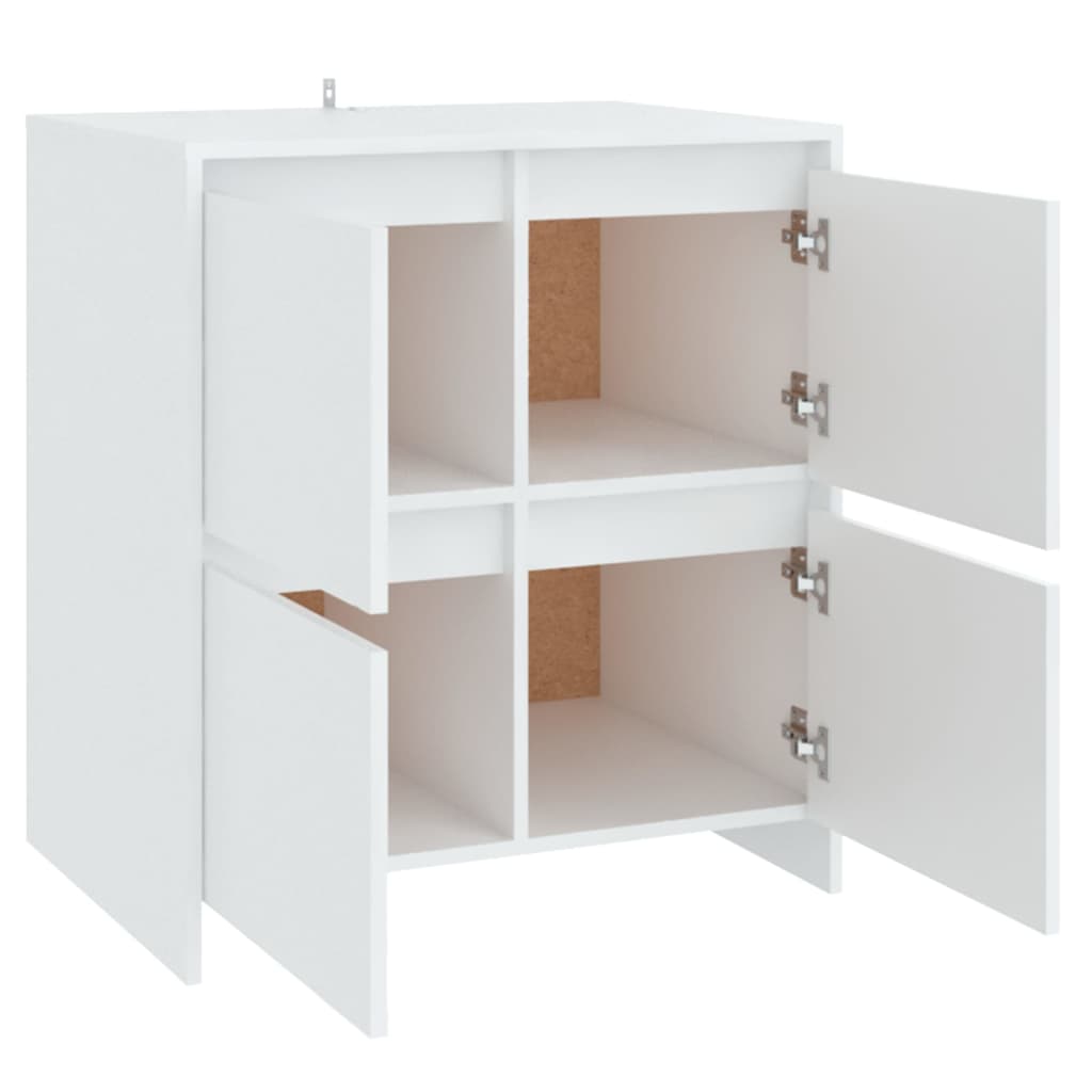 Dressoirs 2 st 70x41x75 cm bewerkt hout wit