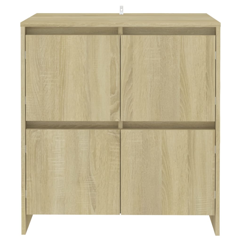 Dressoirs 2 st 70x41x75 cm bewerkt hout sonoma eikenkleurig