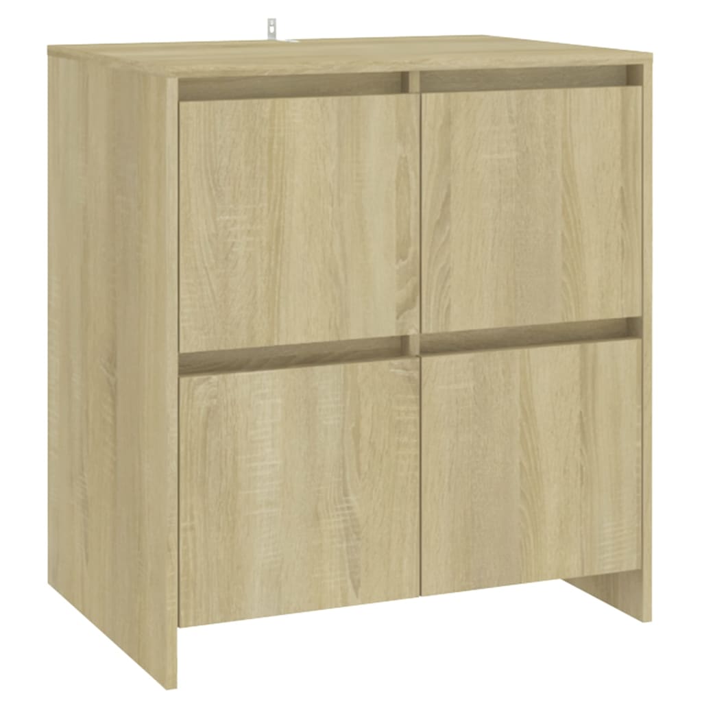 Dressoirs 2 st 70x41x75 cm bewerkt hout sonoma eikenkleurig