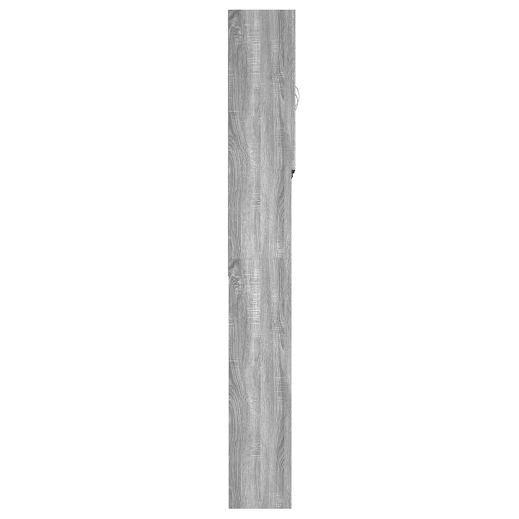 Wasmachinekast 64x25,5x190 cm grijs sonoma eikenkleurig