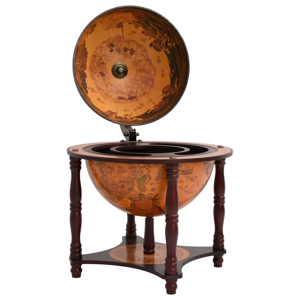 Globebar massief eucalyptushout bruin