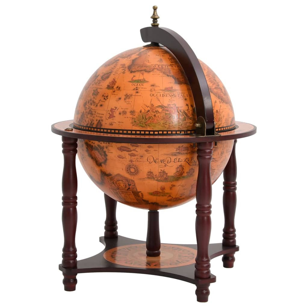 Globebar massief eucalyptushout bruin