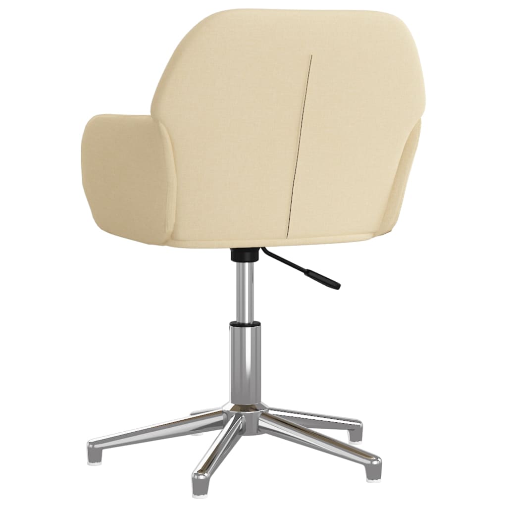 Eetkamerstoelen 2 st draaibaar stof crèmekleurig