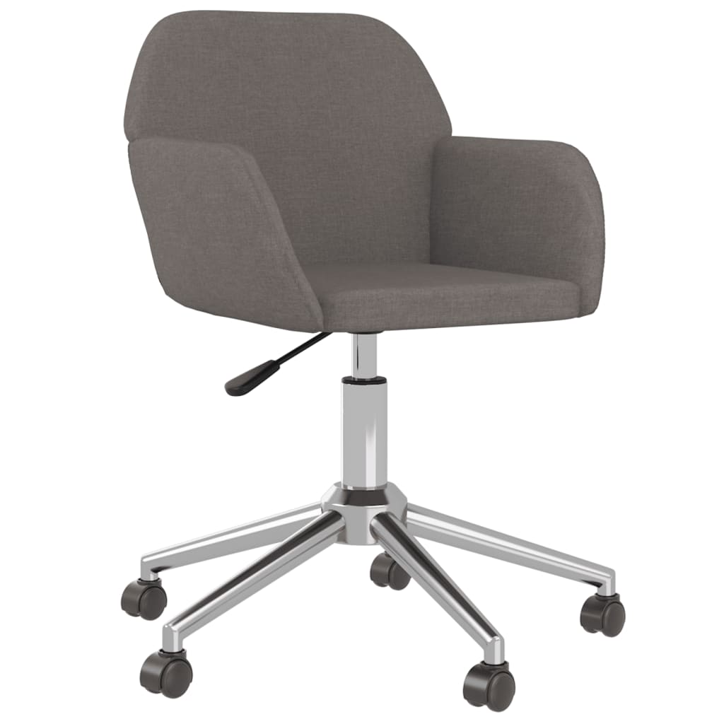 Eetkamerstoelen draaibaar 2 st stof donkergrijs
