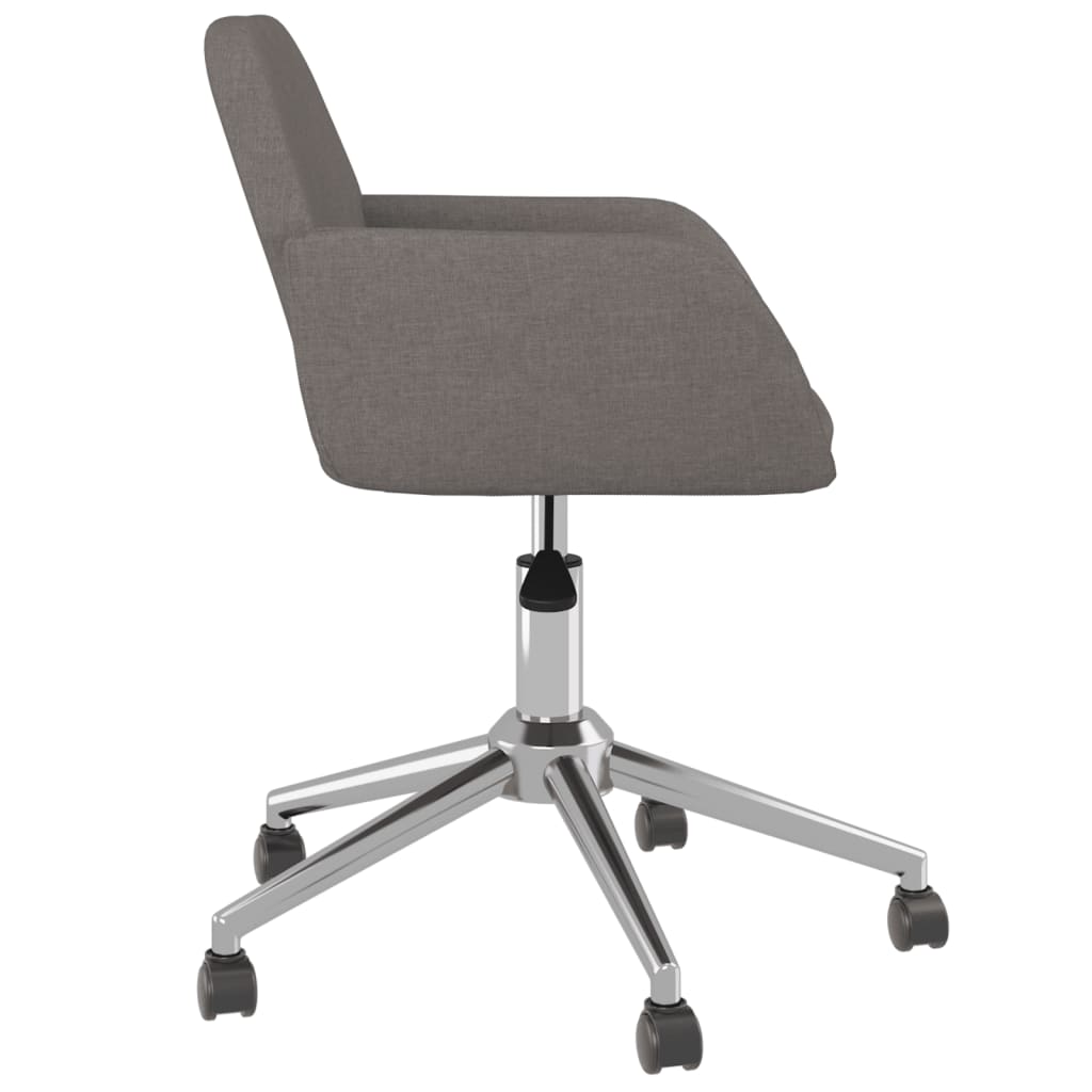 Eetkamerstoelen draaibaar 2 st stof donkergrijs