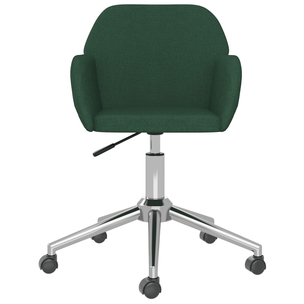 Eetkamerstoelen draaibaar 2 st stof donkergroen